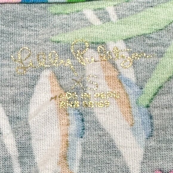 Lilly Pulitzer Aleece T-Shirt Dress Cotton Style# 008343 Size XS Sunshine Jungle - Picture 5 of 8